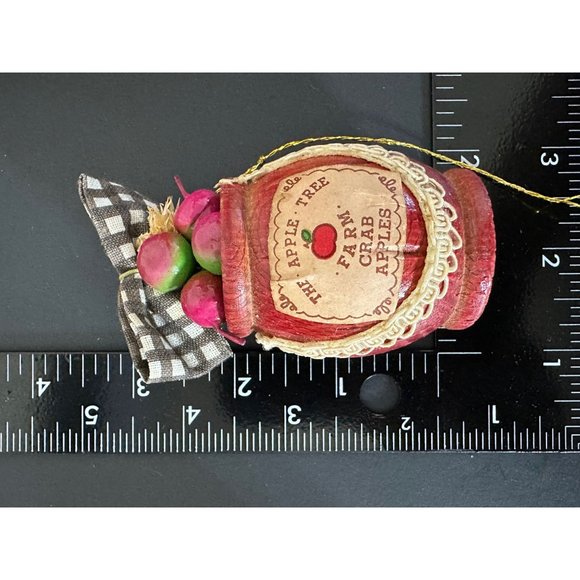 Kurt Adler Ornament Lot Apple Buckets, Barrels, Buildings, Apple Ornaments Vtg - Picture 11 of 13
